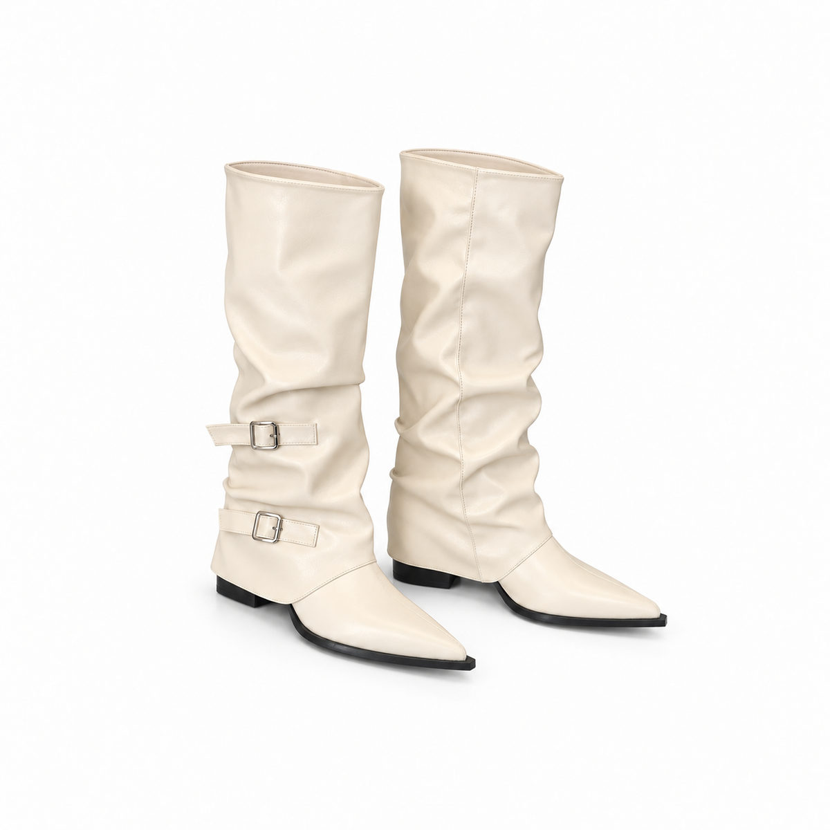Slouchy Buckle Tall Boots.