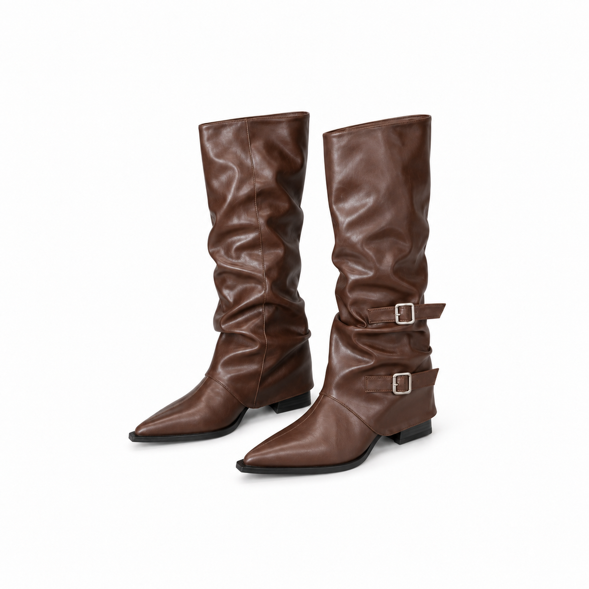 Slouchy Buckle Tall Boots.