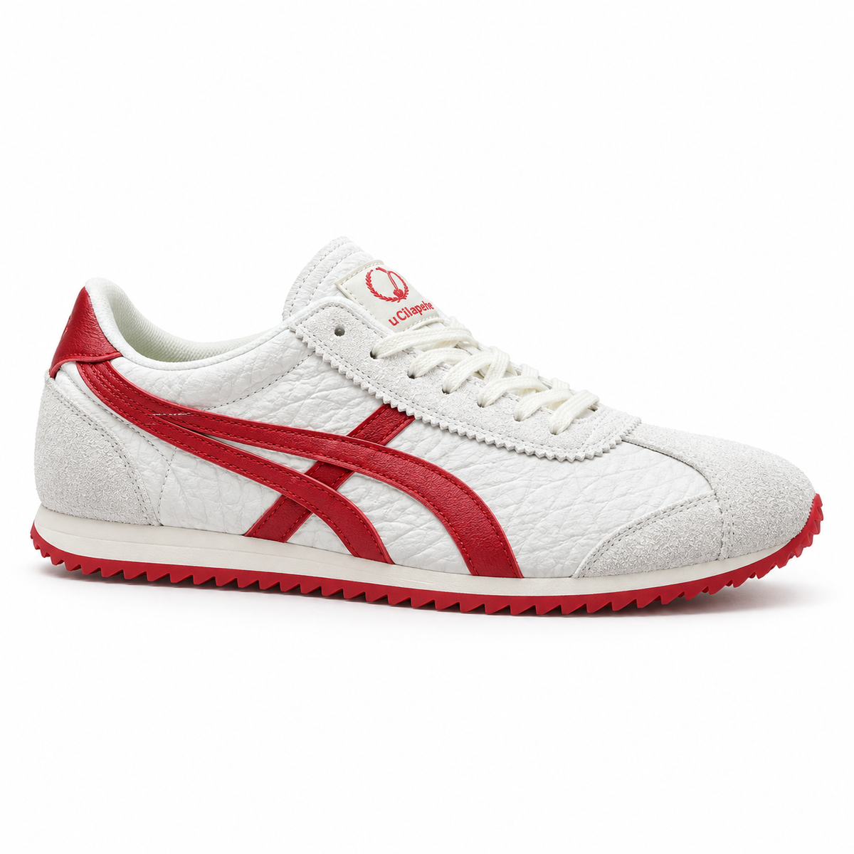 Retro Sneakers with Contrast Stripes.