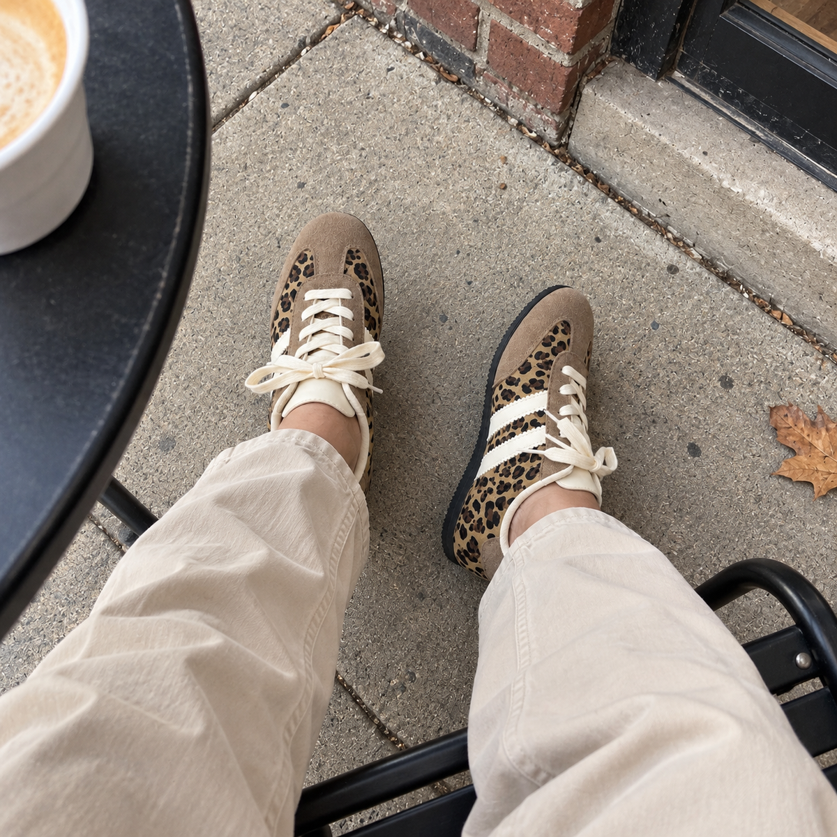 Retro Leopard Print Sneakers.
