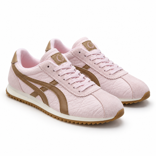 Retro Sneakers with Contrast Stripes.