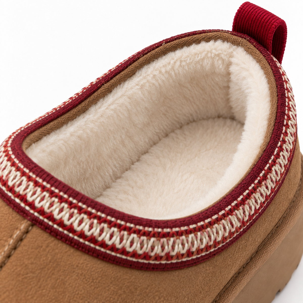 Braided-Trim Platform Slippers