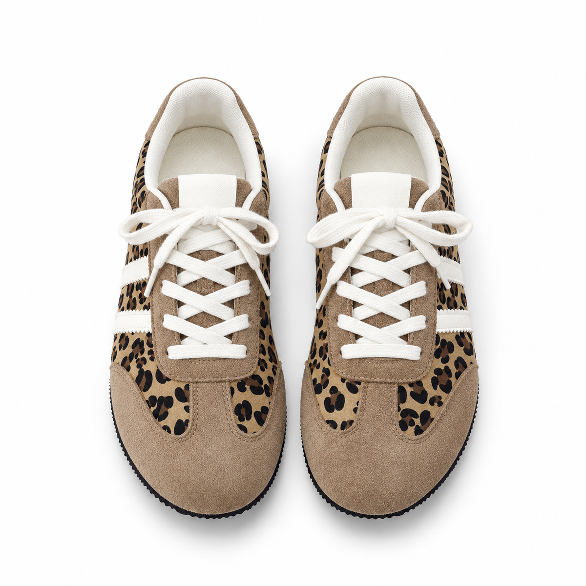 Retro Leopard Print Sneakers.